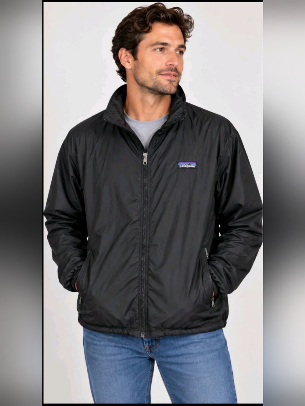 Patagonia Tasker Jacket XXL Black 2012 TNT Inside NBA Nylon Full Zip Rare